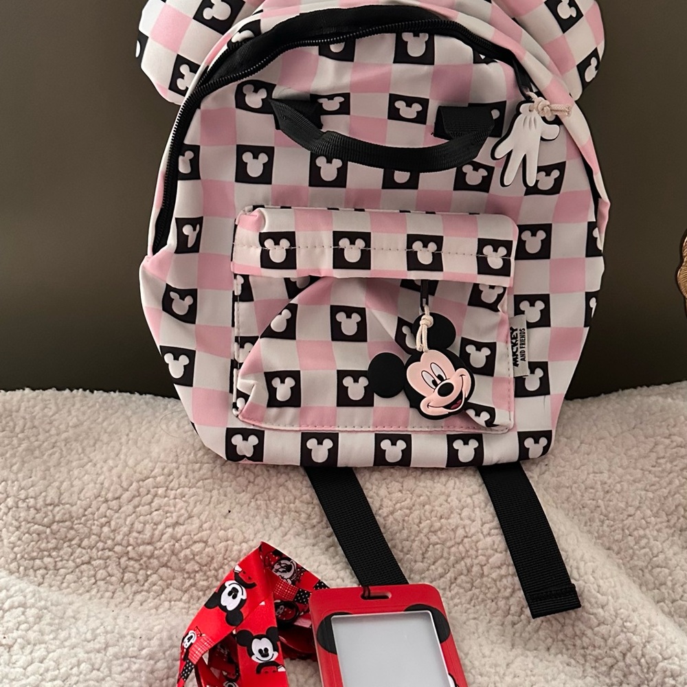 Disney ZARA Mickey Backpack & Nametag